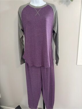 NWT MOSHU 2 Piece Lounge Set- Purple & Gray